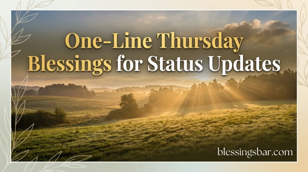 One-Line Thursday Blessings for Status Updates
