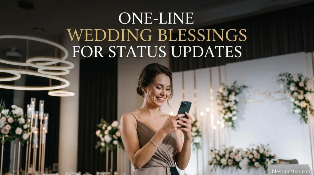 One-Line Wedding Blessings for Status Updates