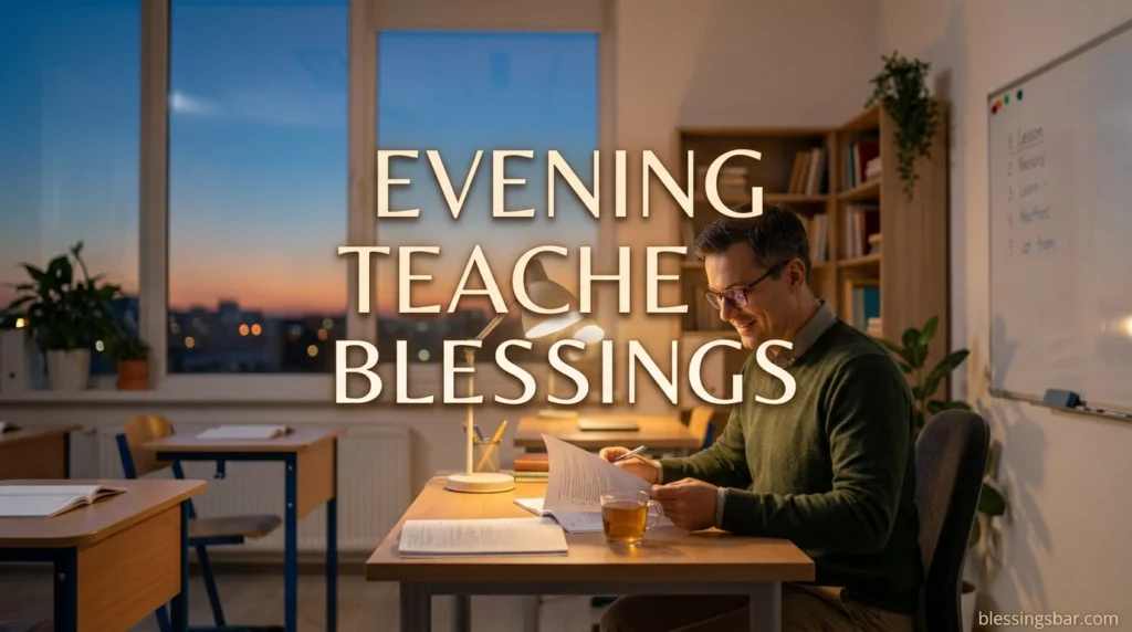 Evening Teacher Blessings
