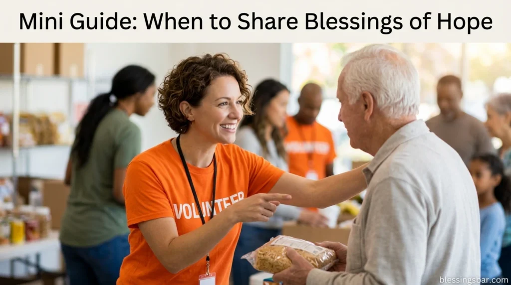 Mini Guide: When to Share Blessings of Hope